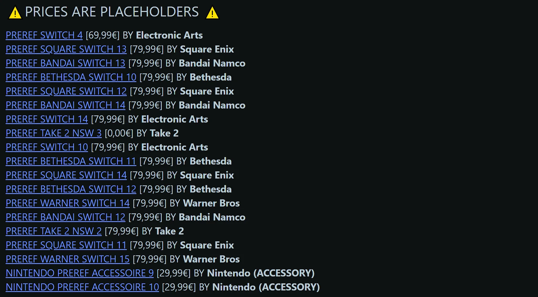 Lista Gier Switch 2